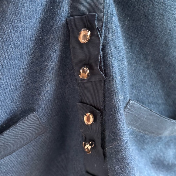 AQUA Cashmere Blue Cardigan Sweater Size S - Picture 6 of 7